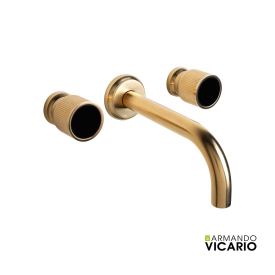 Armando Vicario Lumiere Επίτοιχη Μπαταρία Νιπτήρος Brushed Gold