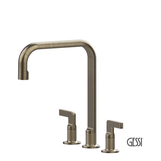 Gessi Inciso Μπαταρία Νεροχύτη 3 Οπών Antique Brass