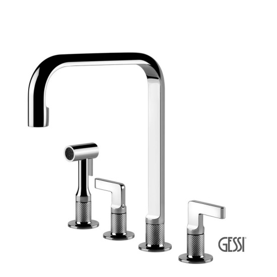 Gessi Inciso Μπαταρία Νεροχύτη 4ων Οπών Chrome