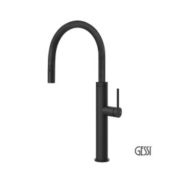Gessi Cesello Μπαταρία Νεροχύτη Inox 316 Black Matt