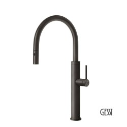 Gessi Cesello Μπαταρία Νεροχύτη Inox 316 Black Metal Brushed Pvd
