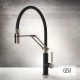 Gessi Officine Μπαταρία Νεροχύτη Ελατηρίου Inox/Black Matt
