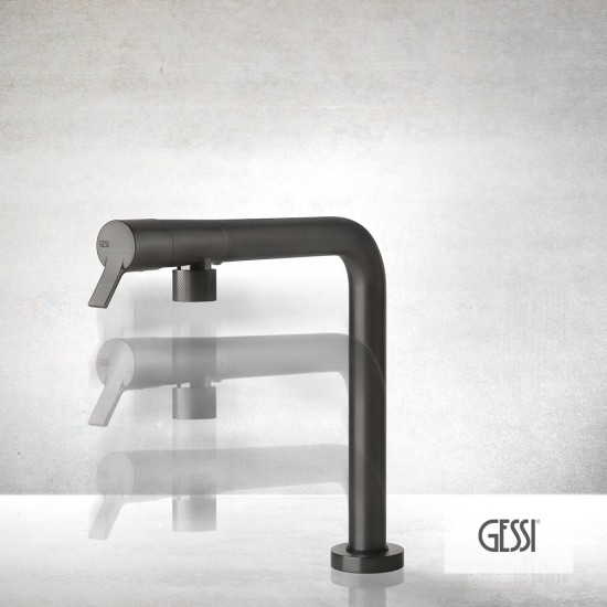 Gessi Su & Giu Μπαταρία Νεροχύτη Black Metal Brushed Pvd