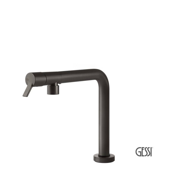 Gessi Su & Giu Μπαταρία Νεροχύτη Black Metal Brushed Pvd