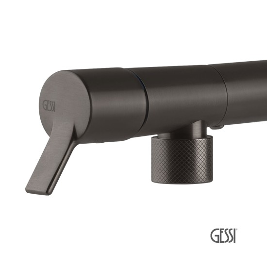 Gessi Su & Giu Μπαταρία Νεροχύτη Black Metal Brushed Pvd
