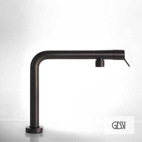 Gessi Su & Giu Μπαταρία Νεροχύτη Black Metal Brushed Pvd
