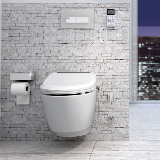 USPA PLUS 6035 (DESIGN) Ηλεκτρονικό μπιντέ - κάθισμα τουαλέτας soft close από αντιβακτηριακό ABS