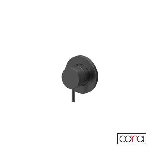 Cora Cosmo Inox PVD Εκτροπέας Εντοιχισμού 2 ή 3ων Εξόδων Black Brushed