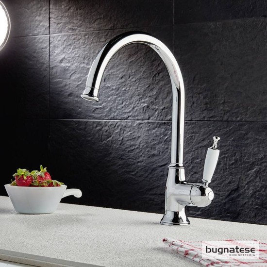 Bugnatese Oxford, Μπαταρία Κουζίνας με Περιστρεφόμενο Ρουξούνι, Chrome Bugnatese Oxford, Μπαταρία Κουζίνας με Περιστρεφόμενο Ρουξούνι, Chrome