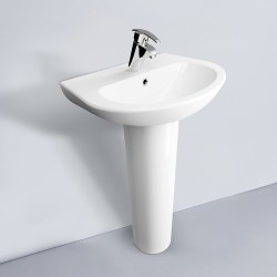 Serel Friendly Επίτοιχος Νιπτήρας 55x39cm, Λευκός Serel Friendly Επίτοιχος Νιπτήρας 55x39cm, Λευκός