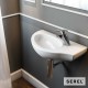 Serel Friendly Επίτοιχος Νιπτήρας Δεξιός 57x32cm, Λευκός