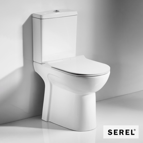 Serel Senior Λεκάνη 65cm, Καζανάκι και Κάλυμμα Slim, Soft Close.