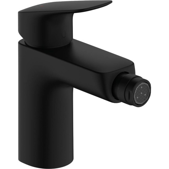 Hansgrohe Logis 100, Μπαταρία Μπιντέ, με Βαλβίδα Pop-up, Black Matt