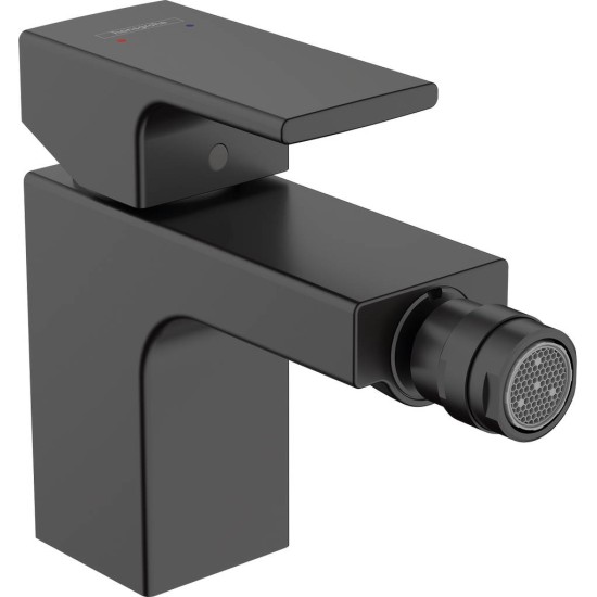 Hansgrohe Vernis Shape, Μπαταρία Μπιντέ, με Βαλβίδα Pop-up, Black Matt