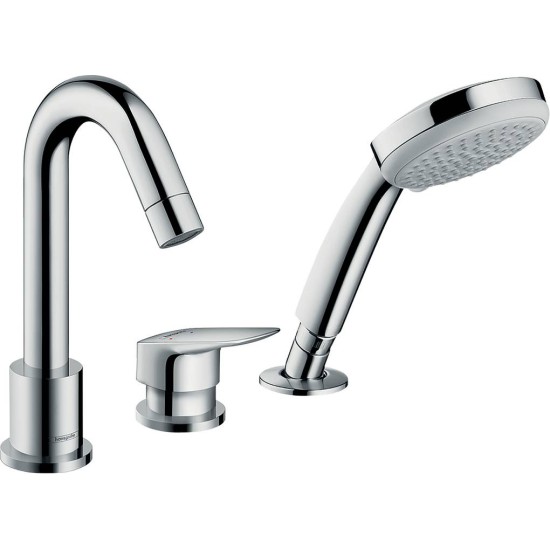 Hansgrohe Logis, Μπαταρία Λουτρού, 3ων Οπών, Χρωμέ