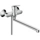 Hansgrohe Logis, Επίτοιχη Μπαταρία Λουτρού με Περιστρεφόμενη Εκροη 30cm, Χρωμέ
