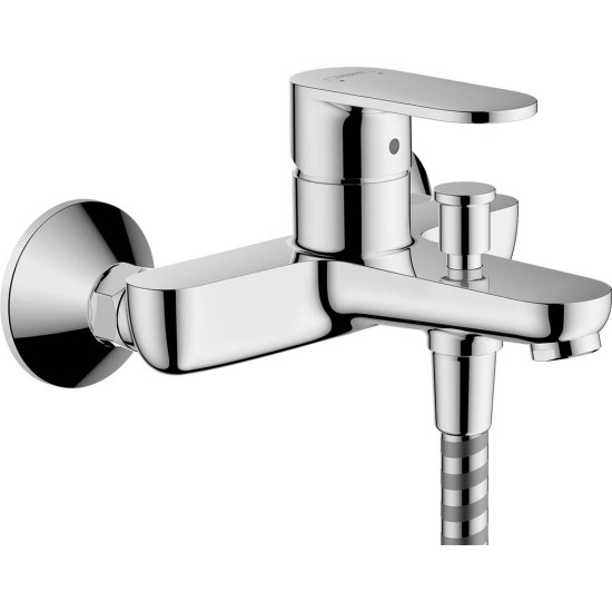 Hansgrohe Vernis Blend, Επίτοιχη Μπαταρία Λουτρού 2 Εξόδων (Κορμός), Χρωμέ