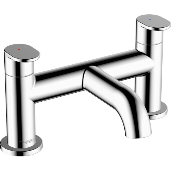 Hansgrohe Vernis Blend, Επικαθήμενη Μπαταρία Λουτρού 2 Οπών, 1 Έξοδος, Χρωμέ