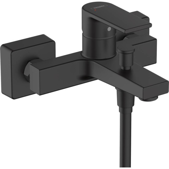 Hansgrohe Vernis Shape, Μπαταρία Λουτρού 2 Εξόδων (Κορμός), Black Matt