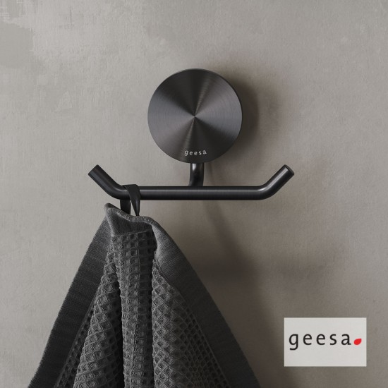 Geesa Opal, Αγκιστρο Διπλό 4,6cm, Inox PVD Black Brushed
