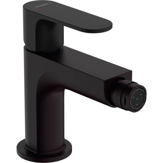 Hansgrohe Rebris S, Μπαταρία Μπιντέ με Βαλβίδα Pop-up, Black Matt