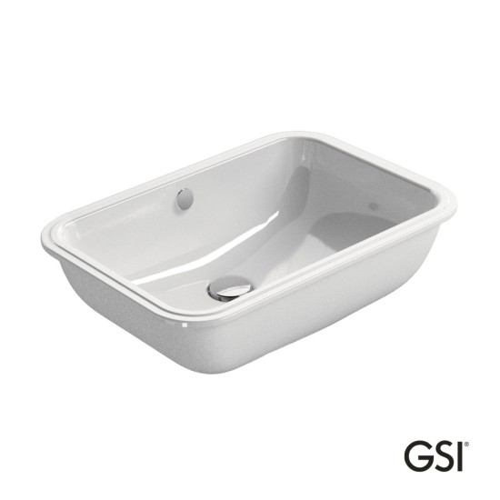 GSI Pura, Υποκαθήμενος Νιπτήρας 55x38cm, Λευκός
