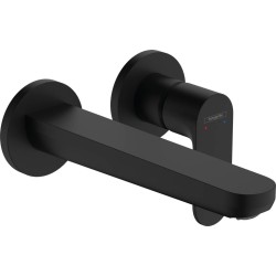 Hansgrohe Rebris S, Επίτοιχη Μπαταρία Νιπτήρος, Εκροή 20cm, Black Matt