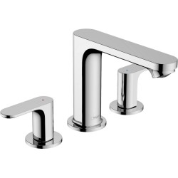 Hansgrohe Rebris S, Μπαταρία Νιπτήρος 3ων Οπών, με Βαλβίδα Pop-up, Χρωμέ