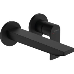 Hansgrohe Rebris E, Επίτοιχη Μπαταρία Νιπτήρος, Εκροή 20cm, Black Matt