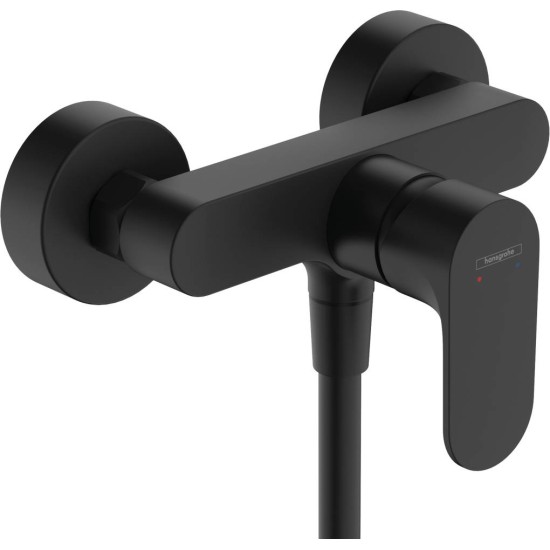 Hansgrohe Rebris S, Μπαταρία Ντουζιέρας (Κορμός), Black Matt