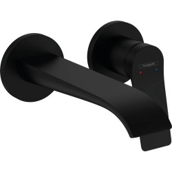 Hansgrohe Vivenis Επίτοιχη Μπαταρία Νιπτήρος, Εκροή 19,2cm, Black Matt