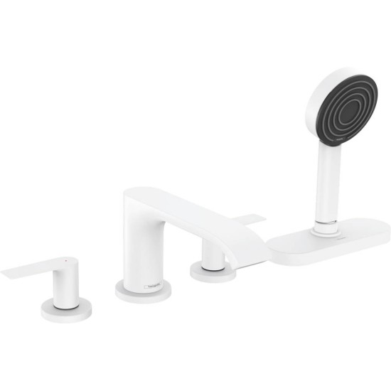 Hansgrohe Vivenis, Μπαταρία Λουτρού 4ων Οπών, με Sbox, White Matt