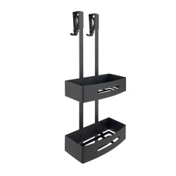 Gedy Poseidon Easy Clean, Μπουκαλοθήκη - Σπογγοθήκη 70x24cm, Black Matt