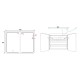 TEMA MC8060, Κρυφό Ντουλάπι 80x60cm, με Φωτισμό Led