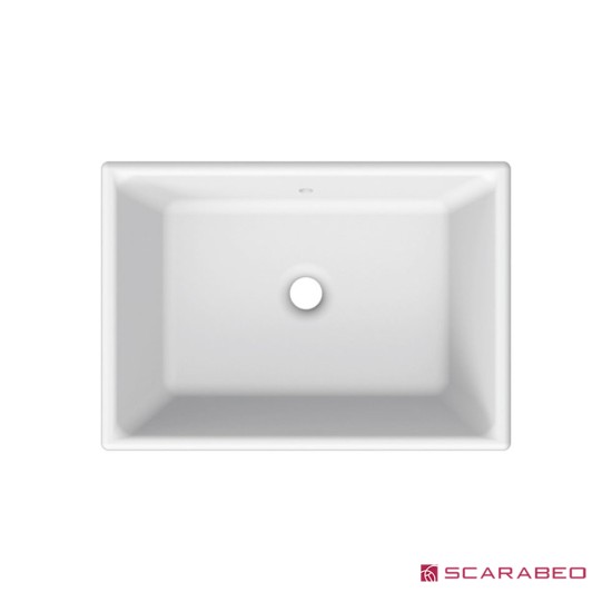 Scarabeo Gaia 50, Ενθετος Νιπτήρας 56x39,5cm, White