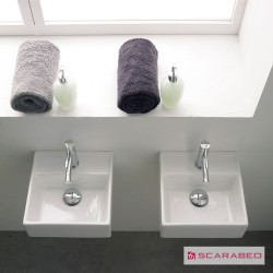 Scarabeo Teorema 30 R, Επίτοιχος Νιπτήρας 30x30cm, White Scarabeo Teorema 30 R, Επίτοιχος Νιπτήρας 30x30cm, White