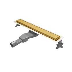 Cora Neo Inox PVD Κανάλι Ντους 60cm Brushed Gold