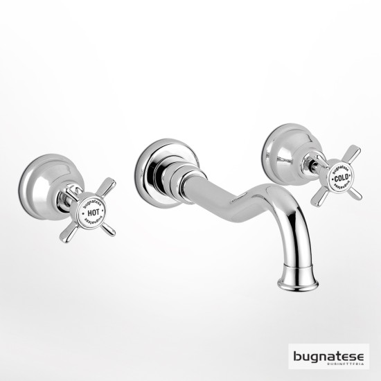 Bugnatese Princeton, Επίτοιχη Μπαταρία Νιπτήρος 3 Οπών, Χρωμέ