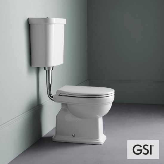 GSI Classic 54cm Λεκάνη Υψηλής Πίεσης Πίσω Στόμιο με Καζανάκι και Κάθισμα Soft Close.