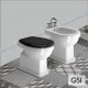 GSI Classic 54cm Λεκάνη Υψηλής Πίεσης Πίσω Στόμιο με Κάθισμα Βακελίτη Μαύρο Soft Close.