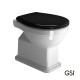 GSI Classic 54cm Λεκάνη Υψηλής Πίεσης Πίσω Στόμιο με Κάθισμα Βακελίτη Μαύρο Soft Close.