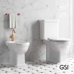 GSI Classic 54, Λεκάνη χαμηλής με καζανάκι και κάλυμμα βακελίτη λευκό Soft Close
