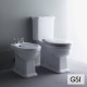GSI Classic 54, Λεκάνη χαμηλής με καζανάκι και κάλυμμα βακελίτη λευκό Soft Close