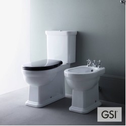 GSI Classic 54, Λεκάνη χαμηλής με καζανάκι και κάλυμμα βακελίτη Μαύρο Soft Close