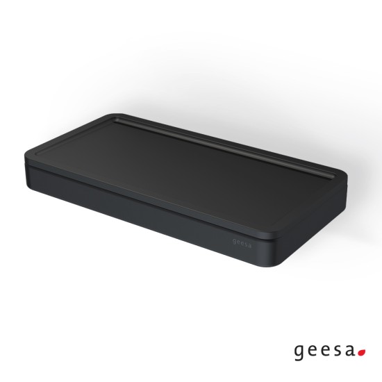 Geesa Frame, Εταζέρα 21x10,8cm με Αφαιρούμενη Θήκη, Black Matt