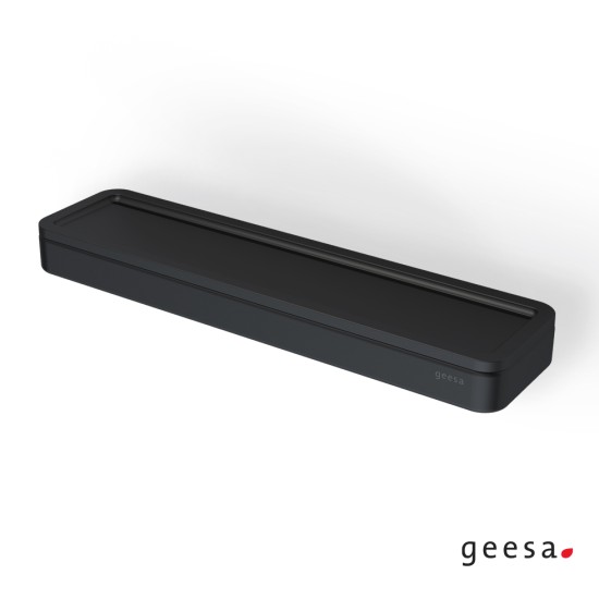 Geesa Frame, Εταζέρα 26x6,5cm με Αφαιρούμενη Θήκη, Black Matt