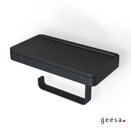 Geesa Frame, Χαρτοθήκη με Εταζέρα 21x10,8cm, Black Matt Geesa Frame, Χαρτοθήκη με Εταζέρα 21x10,8cm, Black Matt