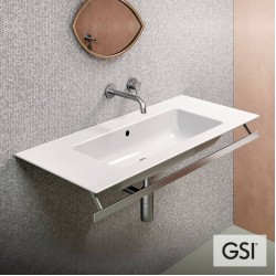 GSI PURA Νιπτήρας 102x46cm κρεμαστός ή ένθετος, Ιταλίας GSI PURA Νιπτήρας 102x46cm κρεμαστός ή ένθετος, Ιταλίας