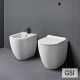 GSI Pura 55 Swirl Λεκάνη Υ/Π με Κάλυμμα MS86SC Super Slim, Soft Close White Matt