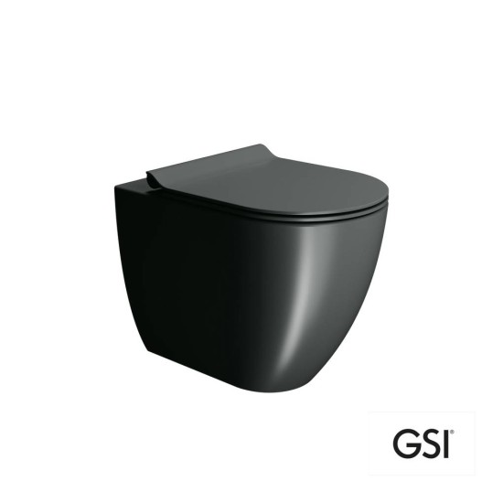 GSI Pura 55 Swirl Λεκάνη Υ/Π με Κάλυμμα MS86SC Super Slim, Soft Close Ardesia